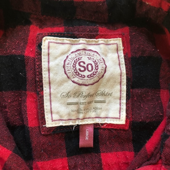 SO Women’s Flannel Size Large - Picture 5 of 5